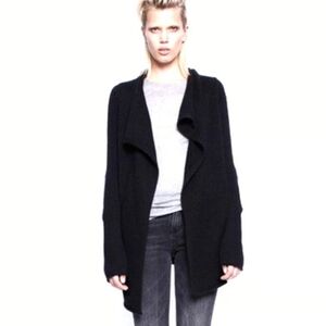 ZADIG & VOLTAIRE Daphne Black Silver Shimmer Cardigan Sweater M